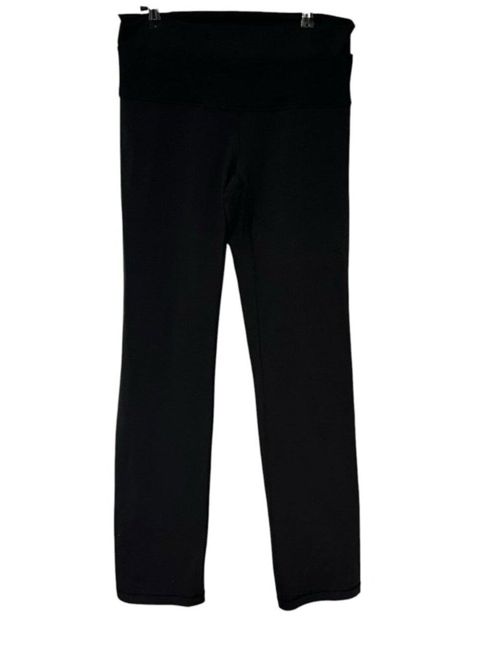 Lululemon Flare Leggings Black Plants Size 12 Athletic Yoga Loungewear